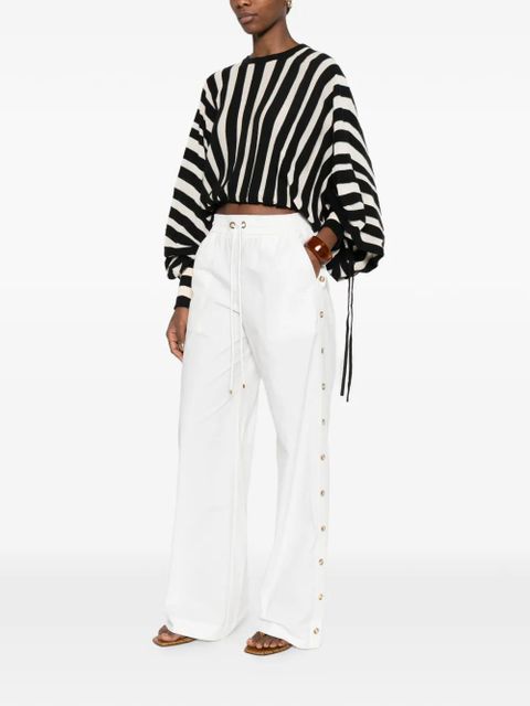 ZIMMERMANN striped balloon-sleeve top - Black - zdjęcie produktu nr 2
