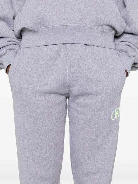 Off-White logo-embroidered track trousers - Grey