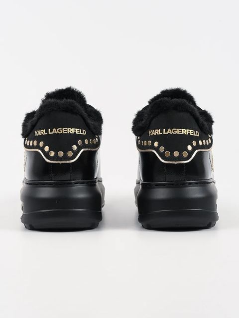 Karl Lagerfeld sneakersy skórzane KAPRI LUG damskie kolor czarny KL67511