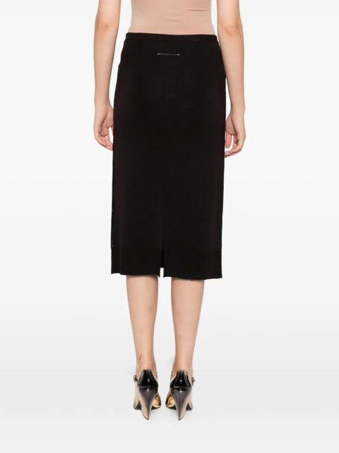 MM6 Maison Margiela panelled skirt - Brown