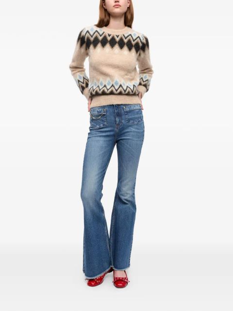 GANNI patterned-jacquard sweater - Neutrals - zdjęcie produktu nr 2