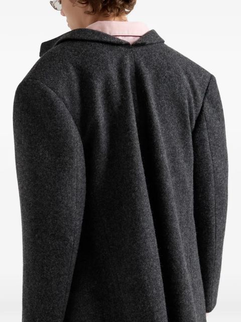 Prada single-breasted shetland wool jacket - Grey