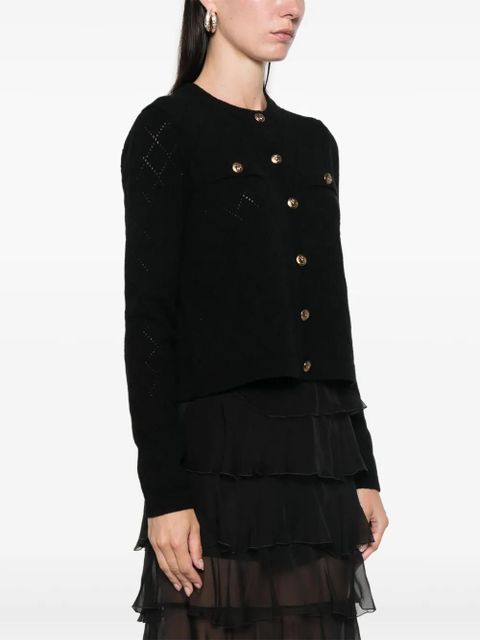 ZIMMERMANN Illustration Pointelle cardigan - Black
