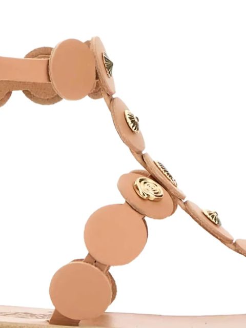 Ancient Greek Sandals Madison leather disc-embellished sandals - Neutrals