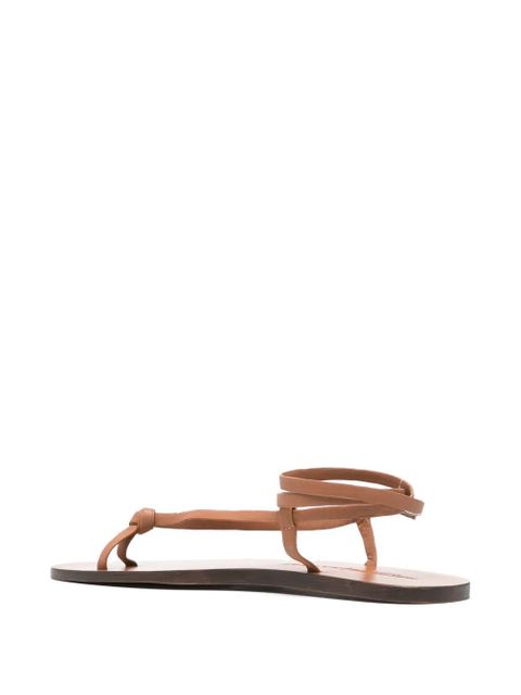 Manebi knotted strap sandals - Brown