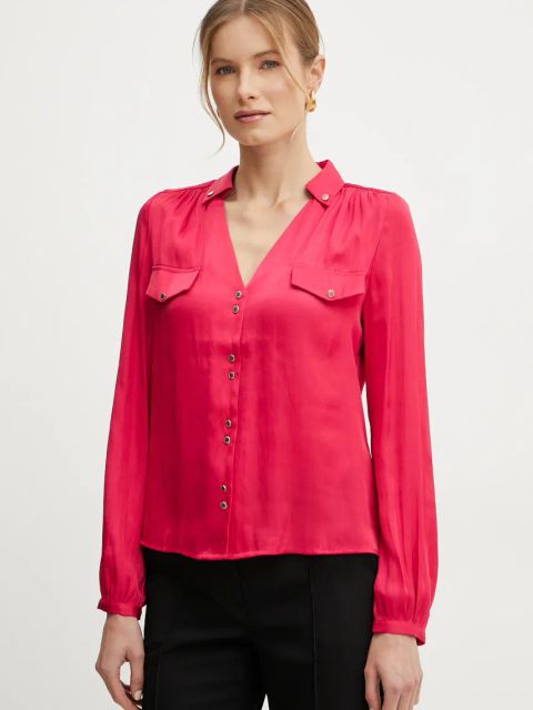 Morgan koszula CIBILE damska kolor czerwony regular z kołnierzykiem klasycznym CIBILE