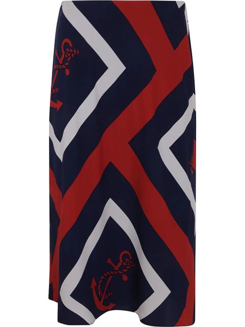 Lauren Ralph Lauren Anchor-Print midi skirt - Blue - zdjęcie produktu nr 1
