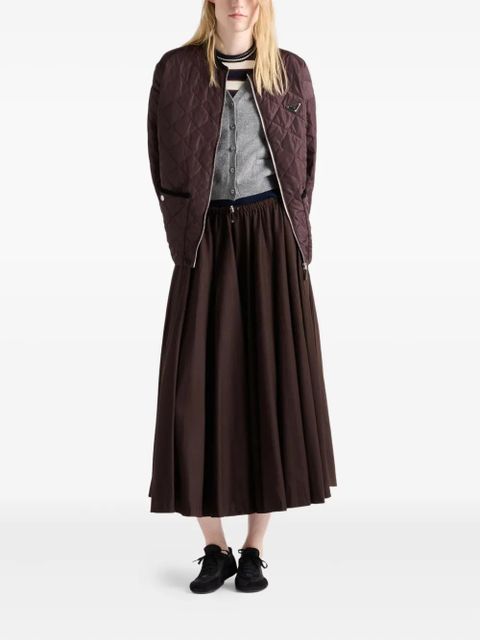 Prada triangle-logo quilted jacket - Brown - zdjęcie produktu nr 2