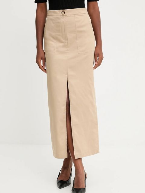 Answear.LAB spódnica kolor beżowy maxi prosta - zdjęcie produktu nr 1