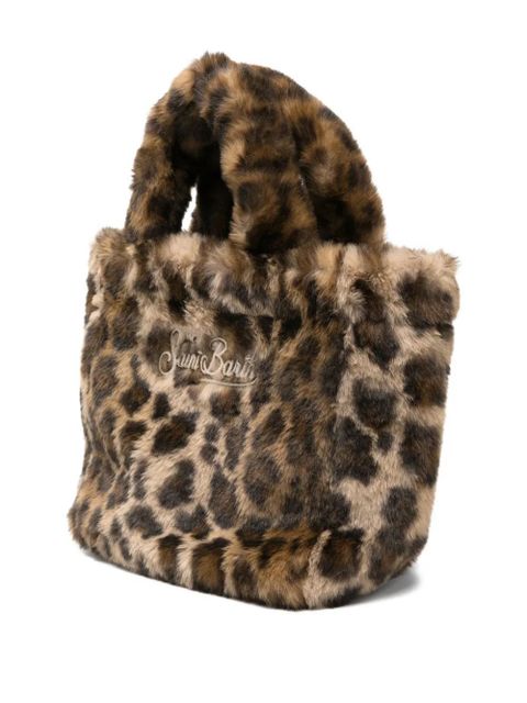 MC2 Saint Barth animal-print embroidered mini bag - Brown