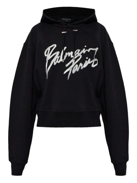 Balmain script-graphic hoodie - Black - zdjęcie produktu nr 1