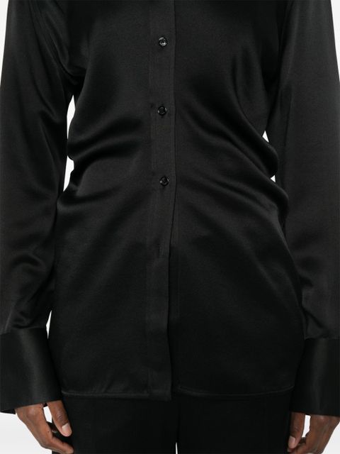 TOTEME slouch waist shirt - Black