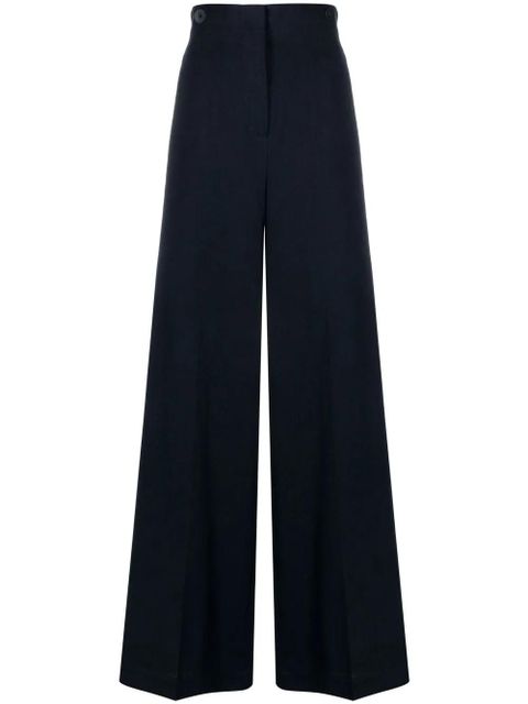 Max Mara high-waisted wide leg pants - Blue - zdjęcie produktu nr 1