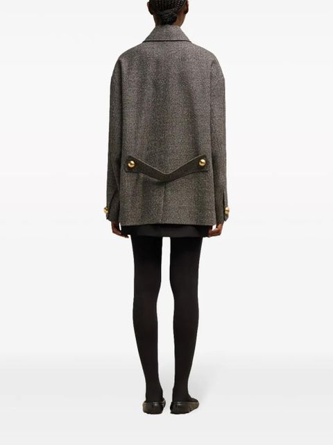 AMI Paris belt-detailed coat - Brown