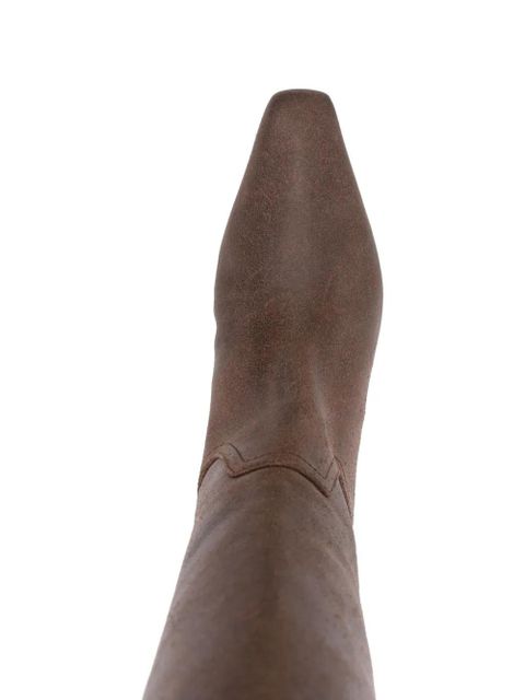 Paris Texas 30mm Bettina leather pointed-toe boots - Brown