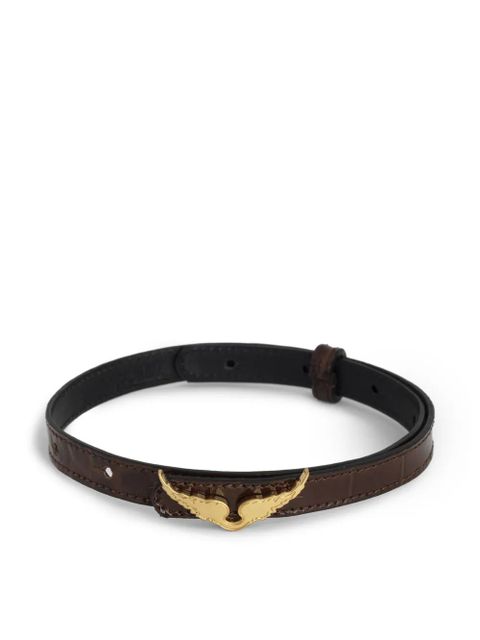 Zadig&Voltaire Rock croco leather bracelet - Brown - zdjęcie produktu nr 1