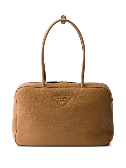 Prada large leather shoulder bag - Brown - zdjęcie produktu nr 1