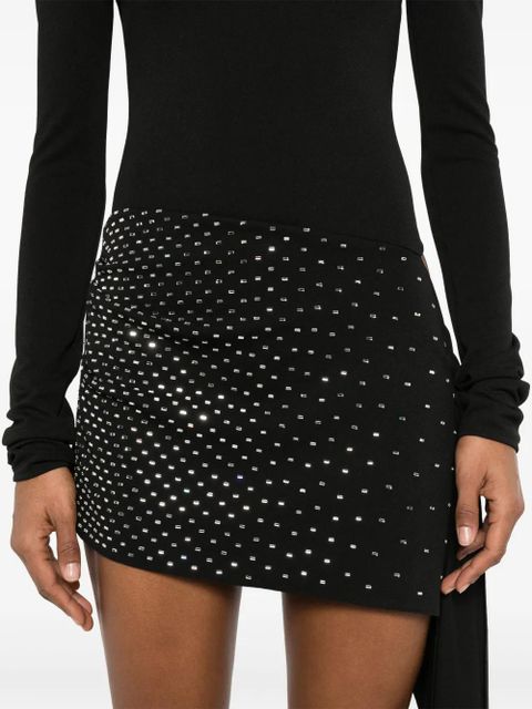 The Attico asymmetric mini dress - Black