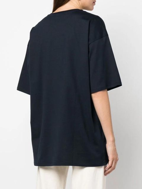 Max Mara logo-print cotton T-shirt - Blue