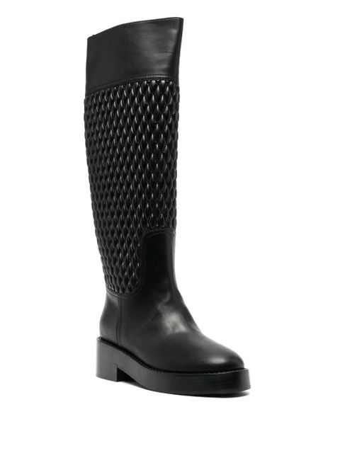 Casadei Dome quilted riding boots - Black