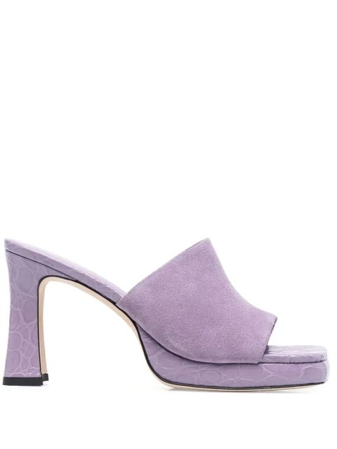 BY FAR 90mm suede sandals - Purple - zdjęcie produktu nr 1