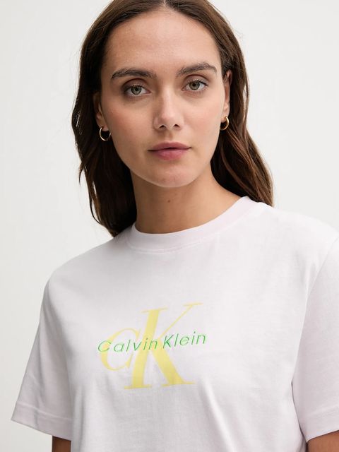 Calvin Klein Jeans t-shirt bawełniany damski kolor różowy LV047B865G - zdjęcie produktu nr 2