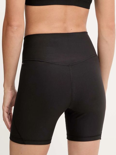 Puma szorty treningowe damskie kolor czarny gładkie high waist 527454