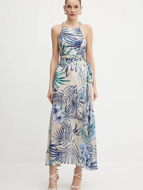 Guess bluzka GAELLE damska kolor beżowy wzorzysta W5GH74 WH9Z2