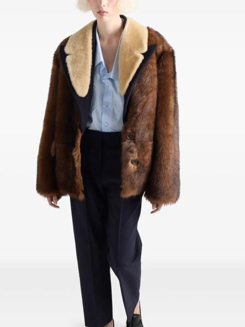 Prada button Triangle-logo shirt - Blue