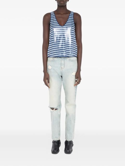 Zadig&Voltaire Tarys sequined tank top - Blue - zdjęcie produktu nr 2