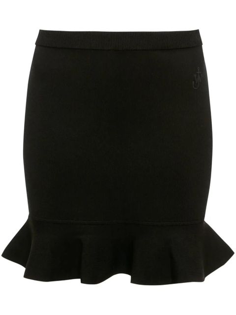 JW Anderson ruffled mini skirt - Black - zdjęcie produktu nr 1