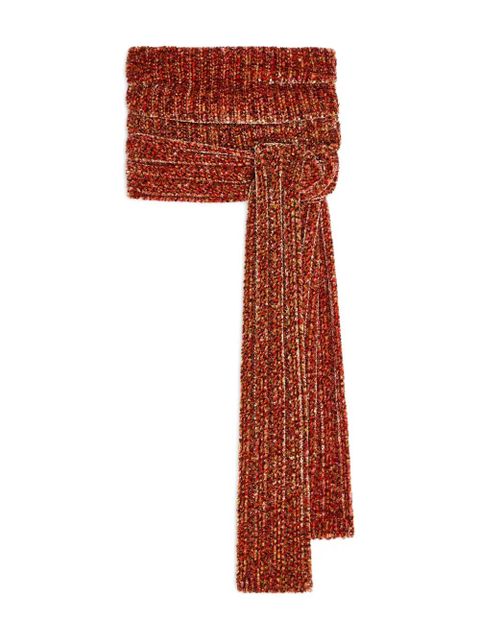 DRIES VAN NOTEN ribbed hood scarf - Red - zdjęcie produktu nr 1