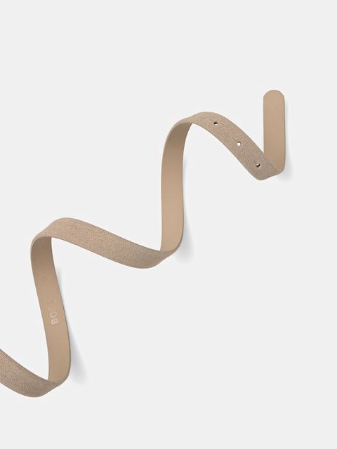 BOSS pasek zamszowy damski kolor beżowy 50548615 - zdjęcie produktu nr 2