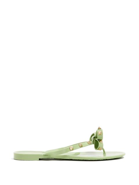 Valentino Garavani Rockstud rubber slippers - Green - zdjęcie produktu nr 1