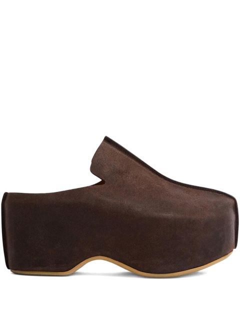 JW Anderson 50mm suede platform mules - Brown - zdjęcie produktu nr 1