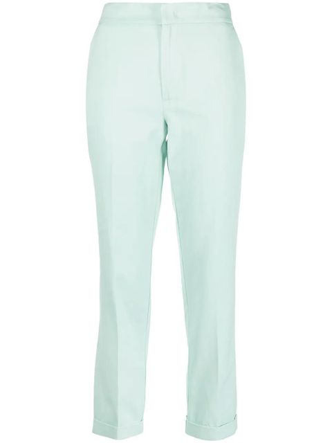 TWINSET cropped straight-leg trousers - Green - zdjęcie produktu nr 1