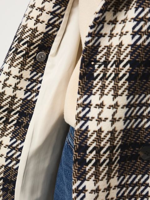 Medicine płaszcz z dodatkiem wełny kolor multicolor