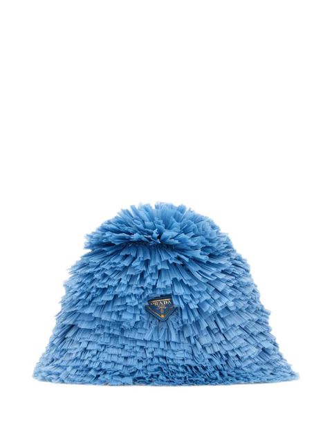 Prada logo-plaque hat - Blue - zdjęcie produktu nr 1