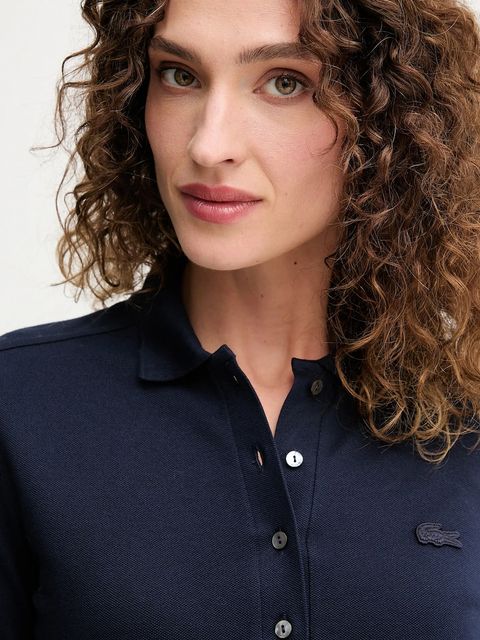 Lacoste longsleeve damski kolor granatowy PF5464