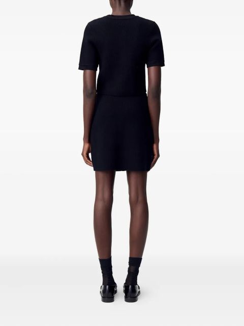 Claudie Pierlot ribbed-knit button cardigan - Black