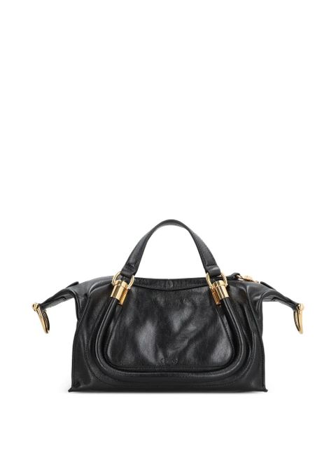 Chloé small Paraty 24 leather tote bag - Black - zdjęcie produktu nr 2