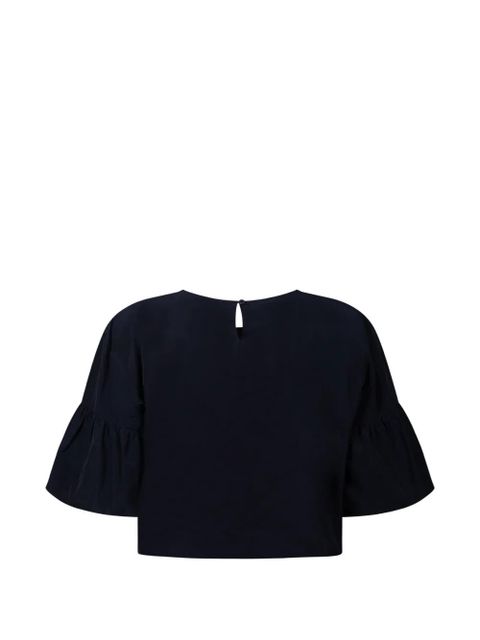 Weekend Max Mara bell-sleeve cropped boxy blouse - Blue - zdjęcie produktu nr 2