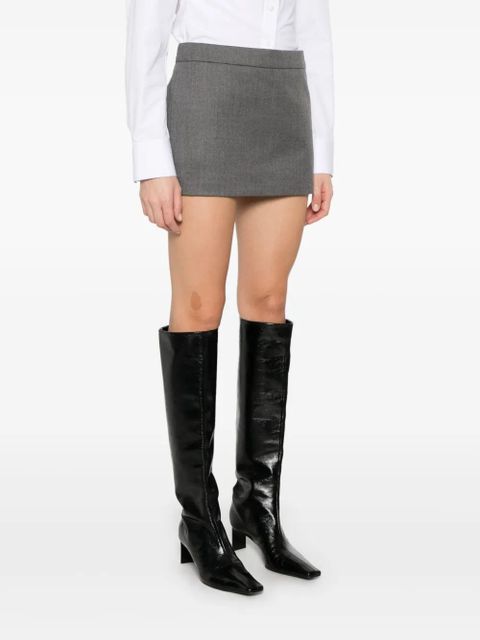 WARDROBE.NYC dart-detail mini skirt - Grey