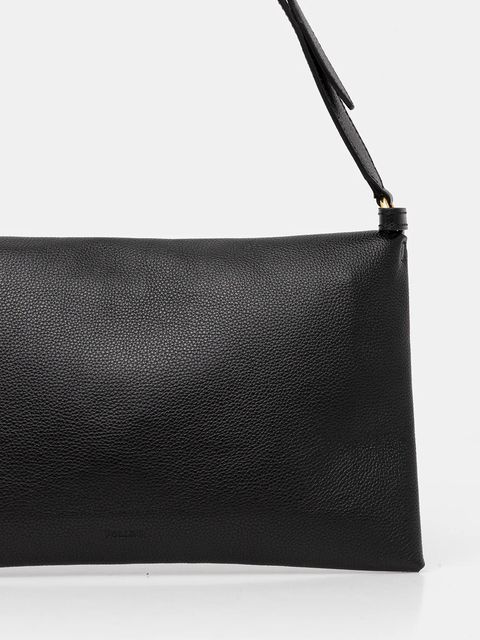 Pollini torebka skórzana kolor czarny PC4413PP0N QC0