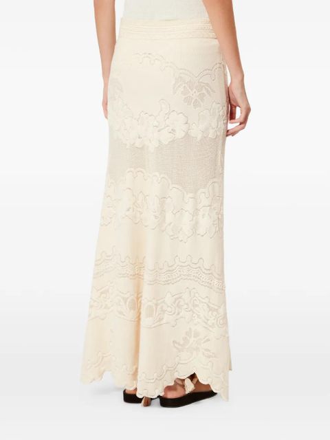 ISABEL MARANT Sanaya embroidered maxi skirt - Neutrals