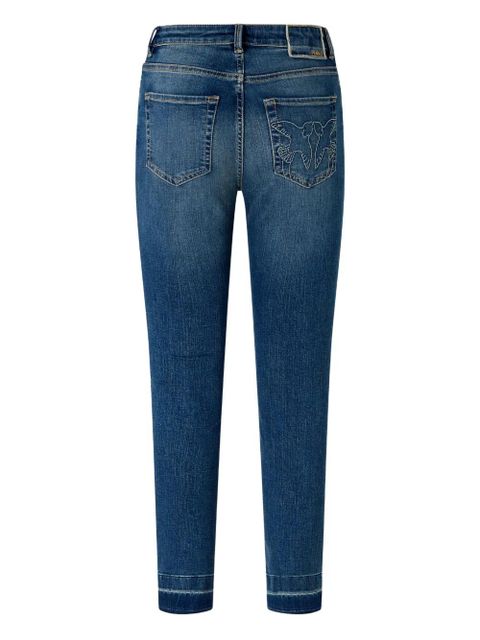 PINKO embroidery cuff denim jeans - Blue - zdjęcie produktu nr 2
