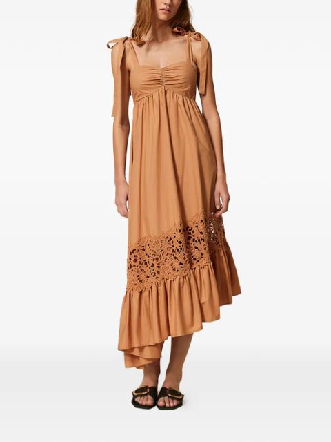 TWINSET macramé asymmetric dress - Neutrals - zdjęcie produktu nr 2