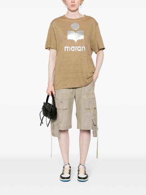 MARANT ÉTOILE Zewel logo-print T-shirt - Neutrals