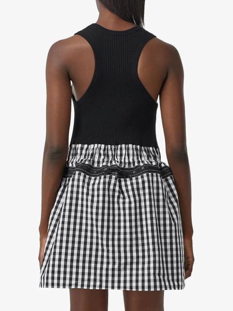 Burberry gingham loop-back dress - Black