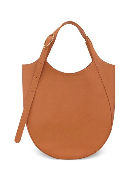 Longchamp Le Foulonné XL grained-leather tote bag - Brown - zdjęcie produktu nr 1